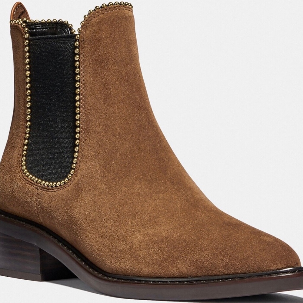 Coach Bowery Suede Bootie Size 8 Style G4366 Umber